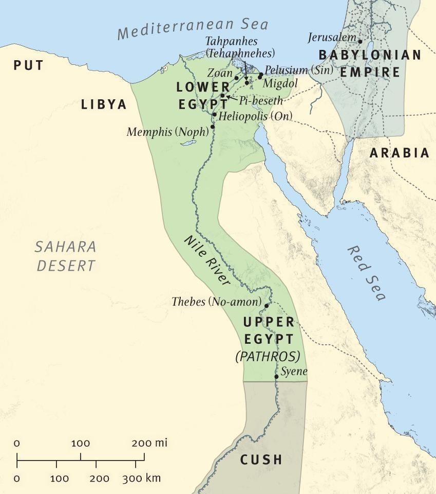 خريطة الكتاب المقدس إثيوبيا