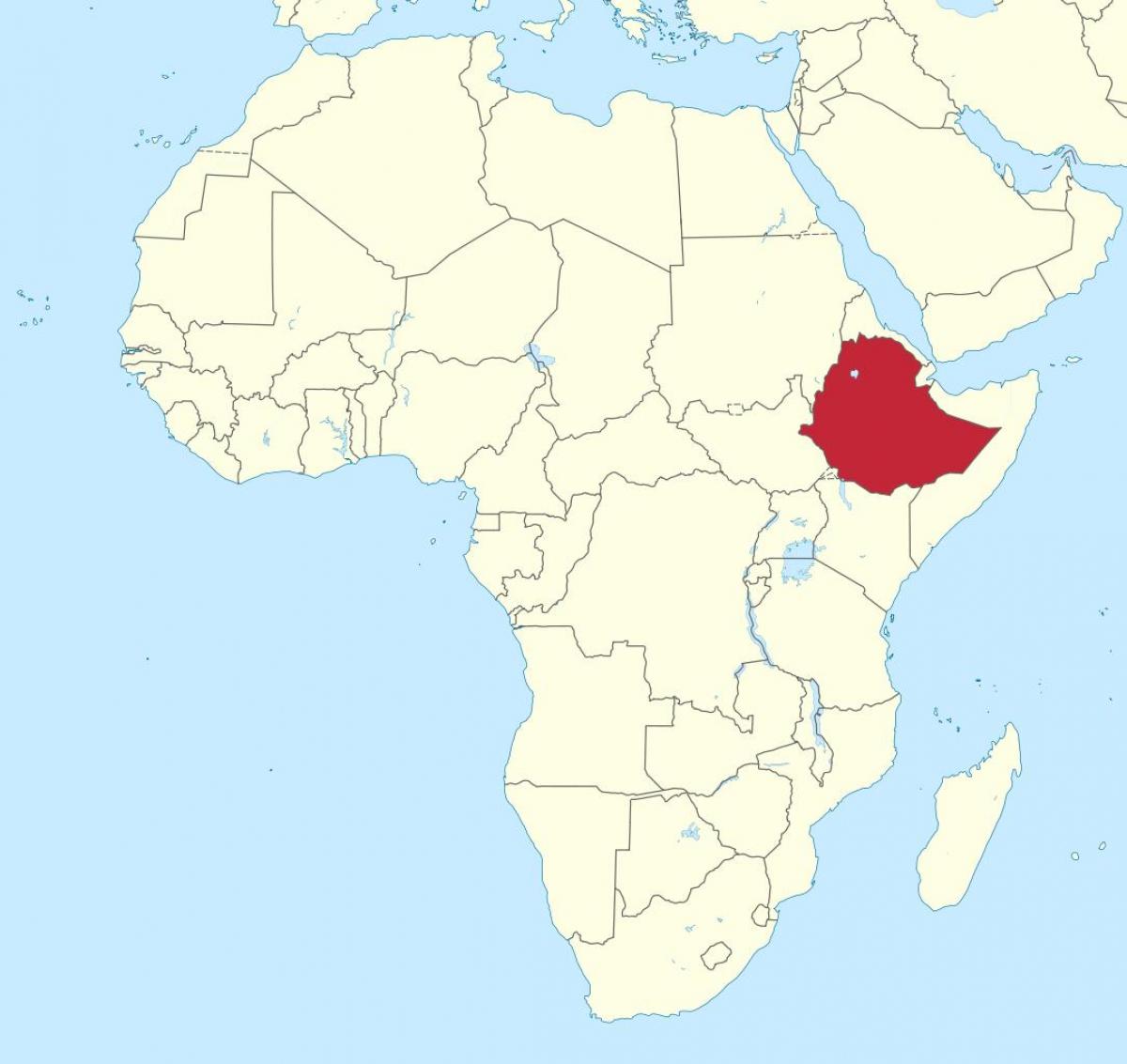 خريطة أفريقيا عرض إثيوبيا
