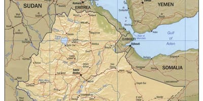 خريطة إثيوبيا خريطة 1980