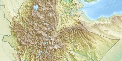 خريطة الإثيوبية الجبال