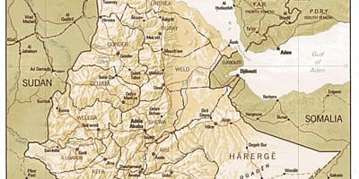 السابق الإثيوبية خريطة