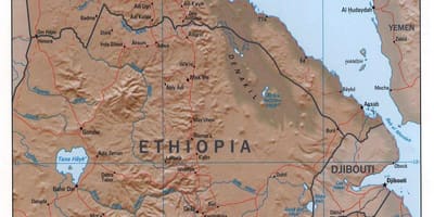 خريطة شمال إثيوبيا